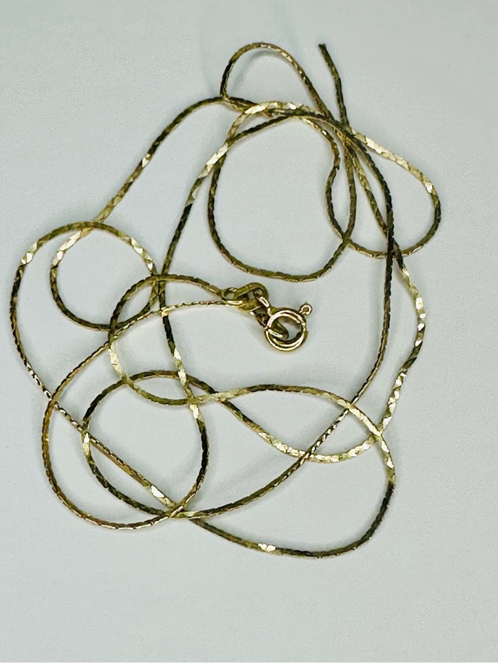 14K Gold Diamond Cut Chain Necklace • 2.05g • Broken • Scrap or Repair
